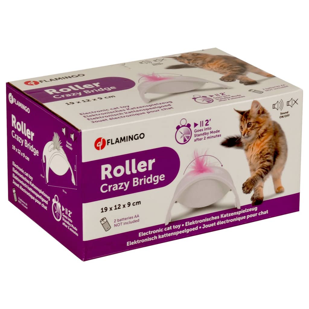 Flamingo Flamingo Cat Role Toys Crazy Bridge 19x12x9 cm blanc