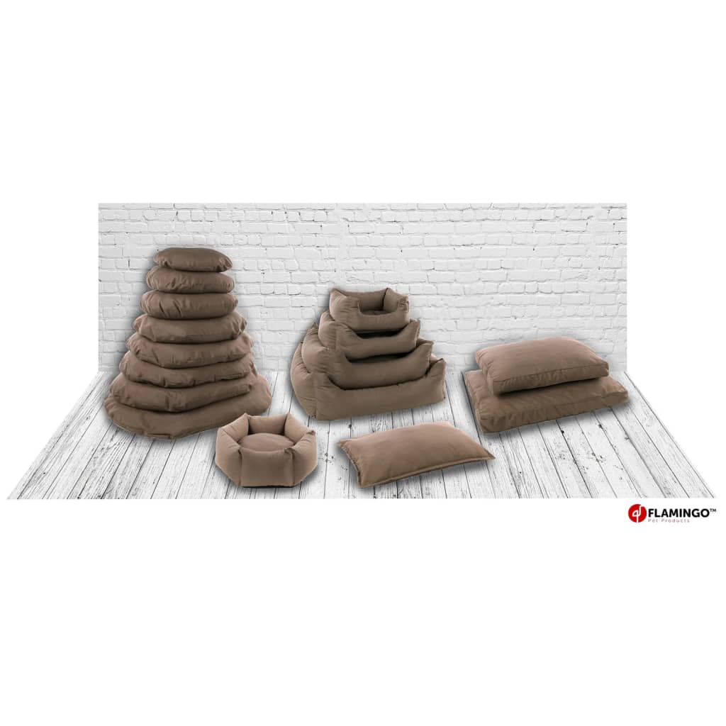 Flamingo Flamingo Dog Panier avec des zits Panama hexagonal 50x18 cm taupe
