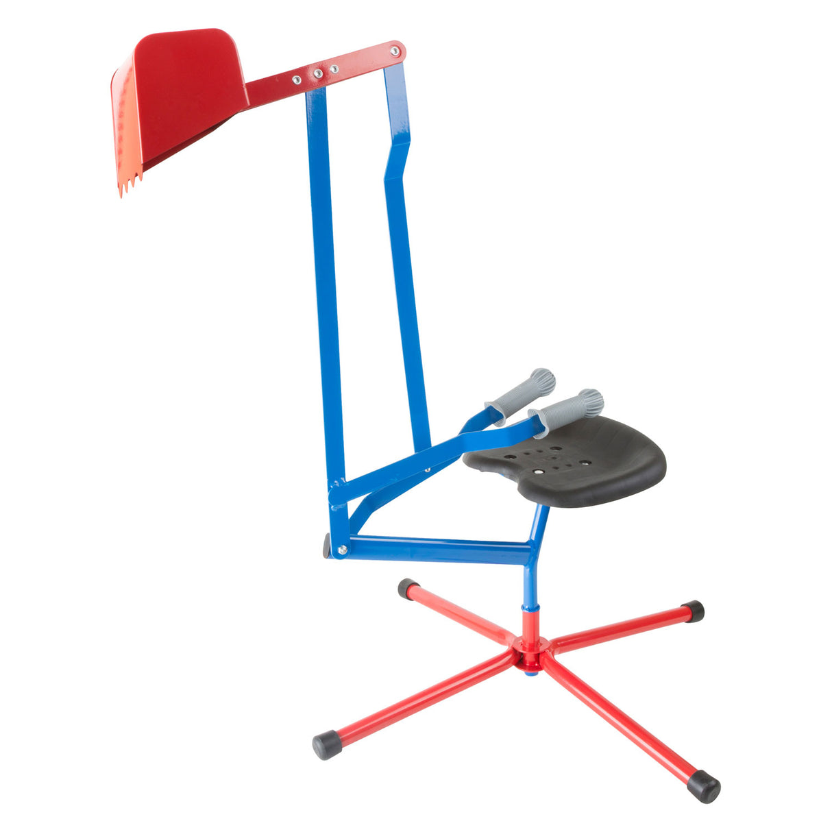 Petite excavatrice en métal de pied rouge