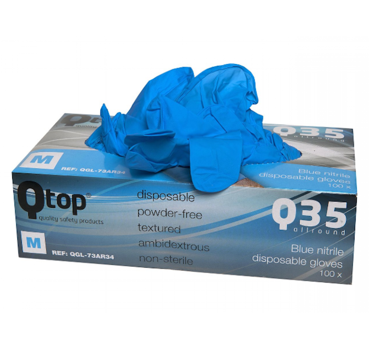 QtcychecECTech iqtop gants nitril Gants Taille du distributeur L pour 100 pièces