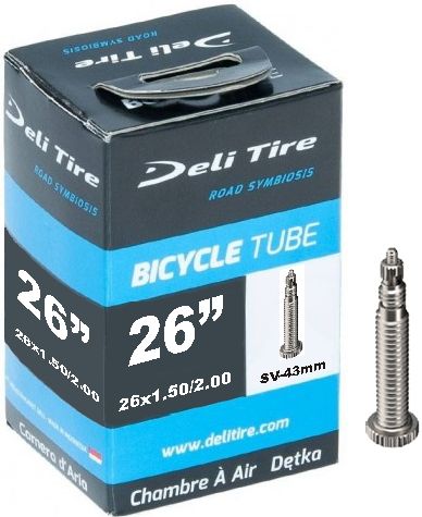 Deli Tire Inner Tube SV13 26 pouces 26x1.50-2.10 40 54-559 43 mm français