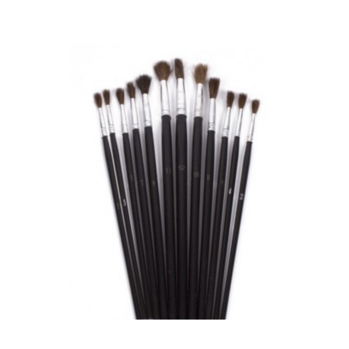 Brush Set 12dlg Round, taille 1 t m 12 (emballage suspendu)
