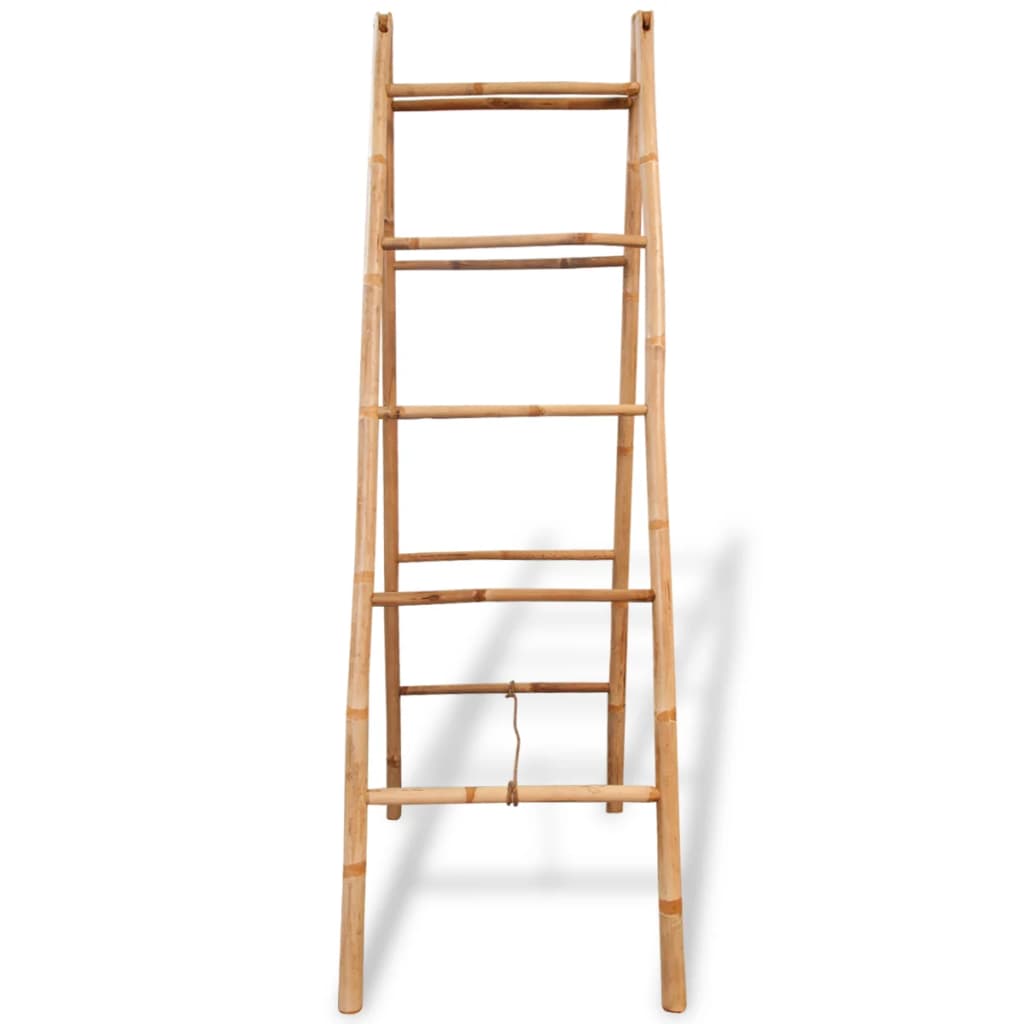 Échelle de serviette double vidaxl avec 5 étapes de bambou 50x160 cm