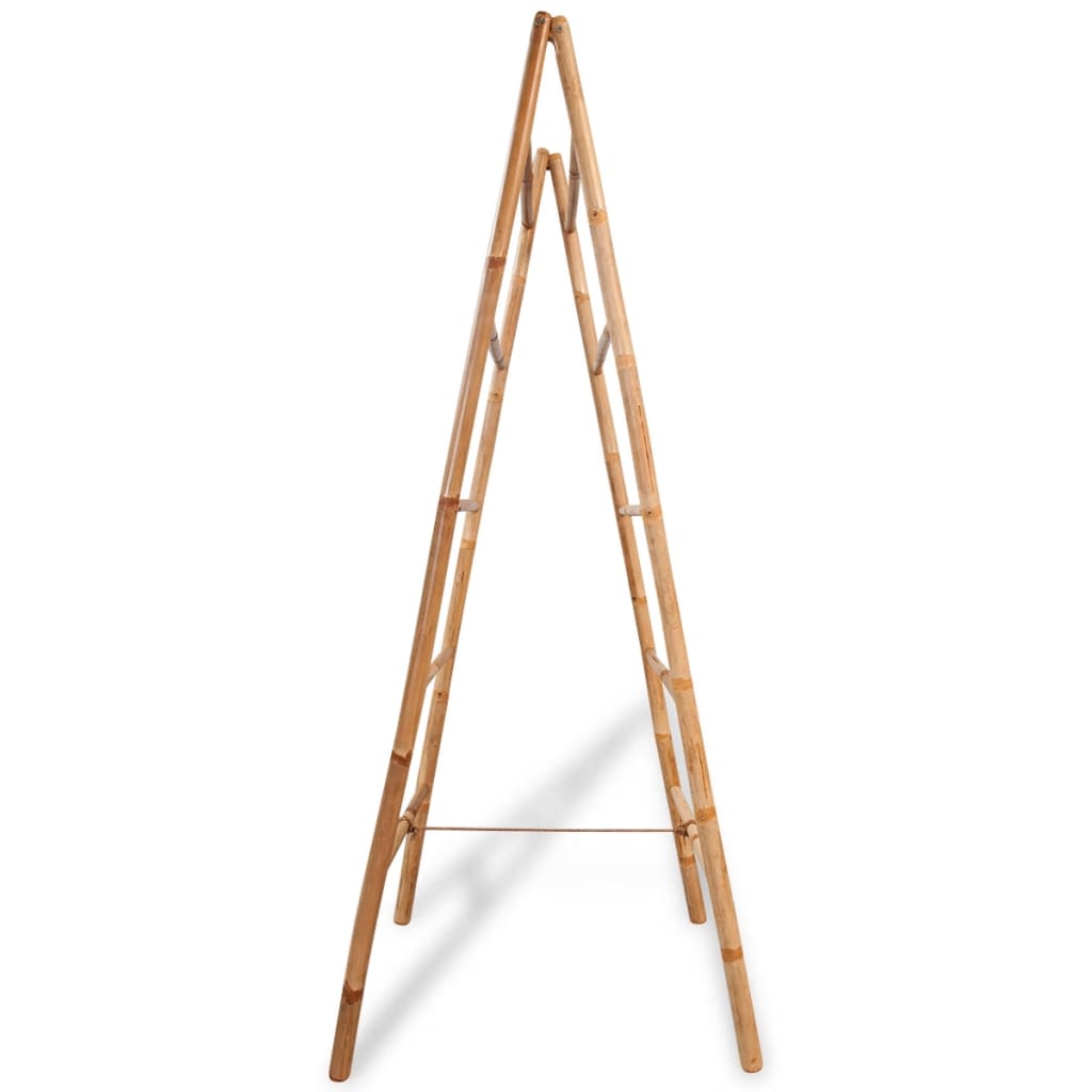 Échelle de serviette double vidaxl avec 5 étapes de bambou 50x160 cm