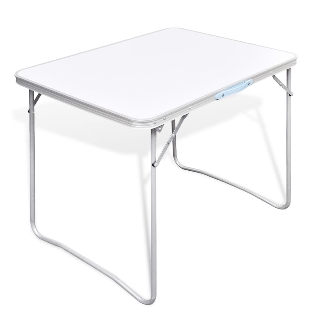 Table de camping vidaxl pliable avec un cadre métallique 80 x 60 cm