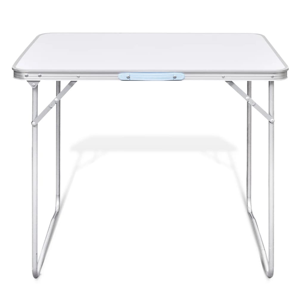 Table de camping vidaxl pliable avec un cadre métallique 80 x 60 cm