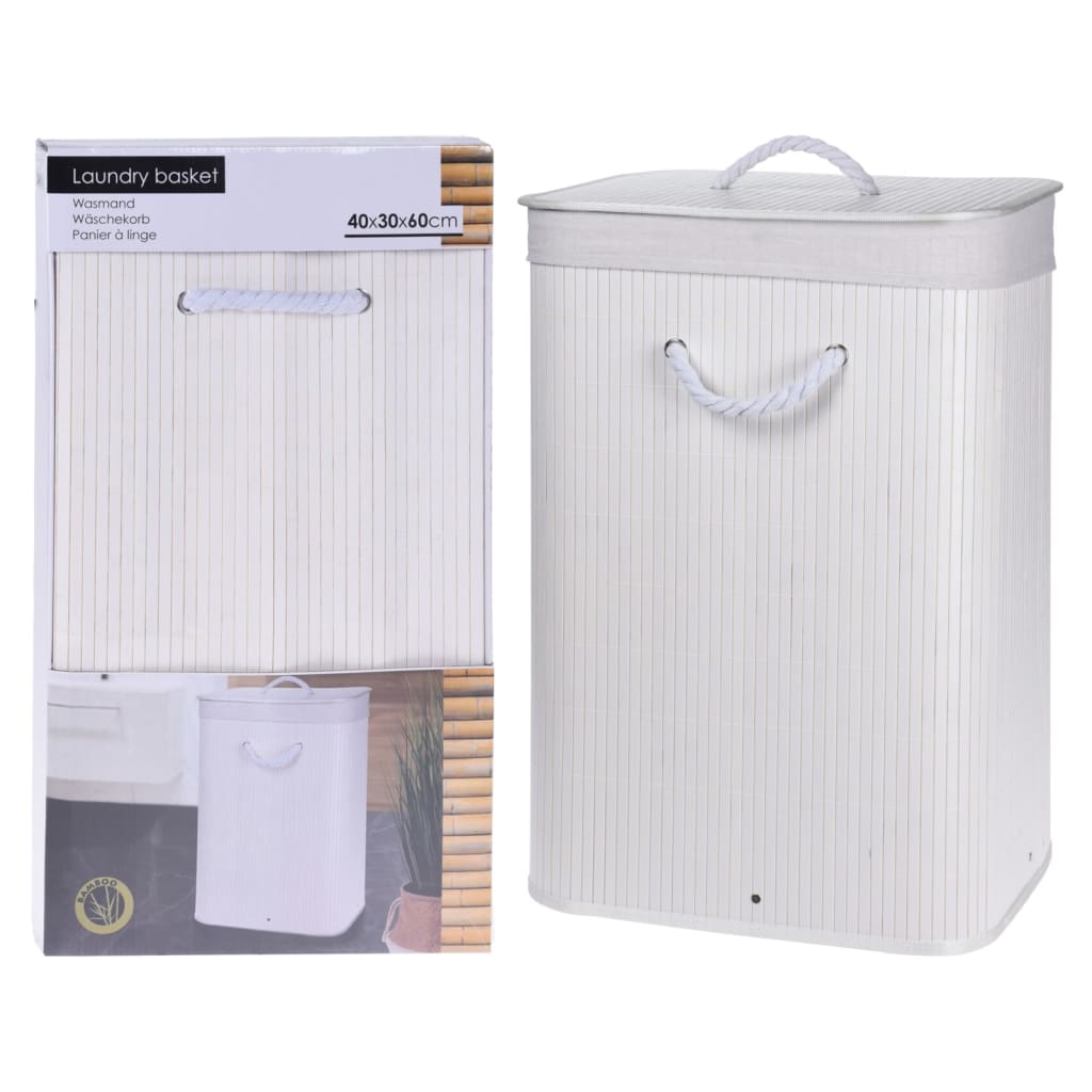 Solutions de salle de bain solutions de salle de bain panier de linge pliable blanc
