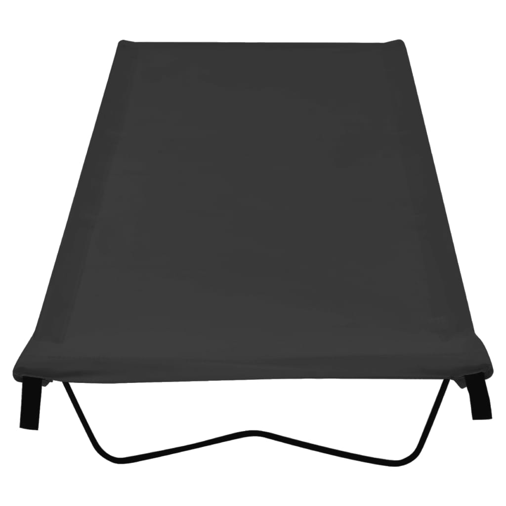 Vidaxl Camp Lits 2 ST 180X60X19 CM Tissu oxford et noirs en acier
