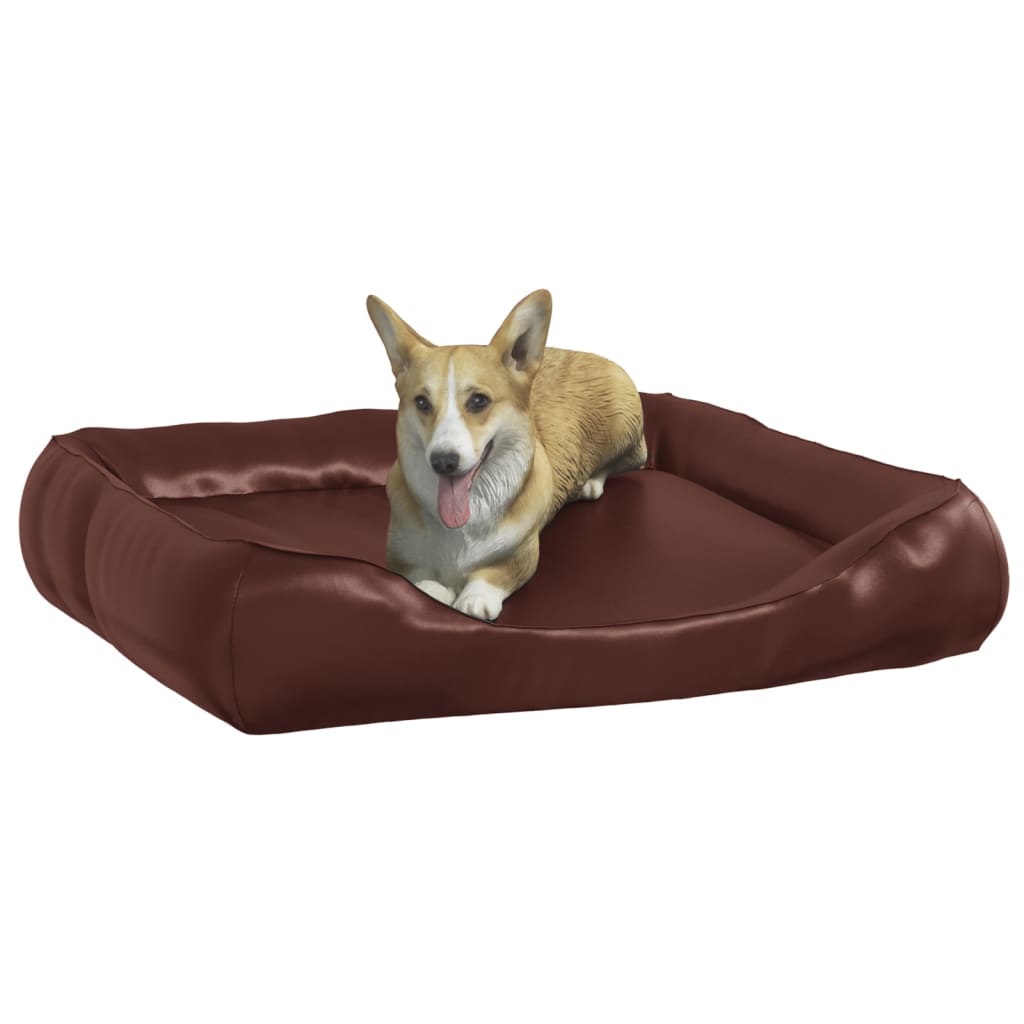 Vidaxl Dog Basket 80x68x23 cm en cuir artificiel marron