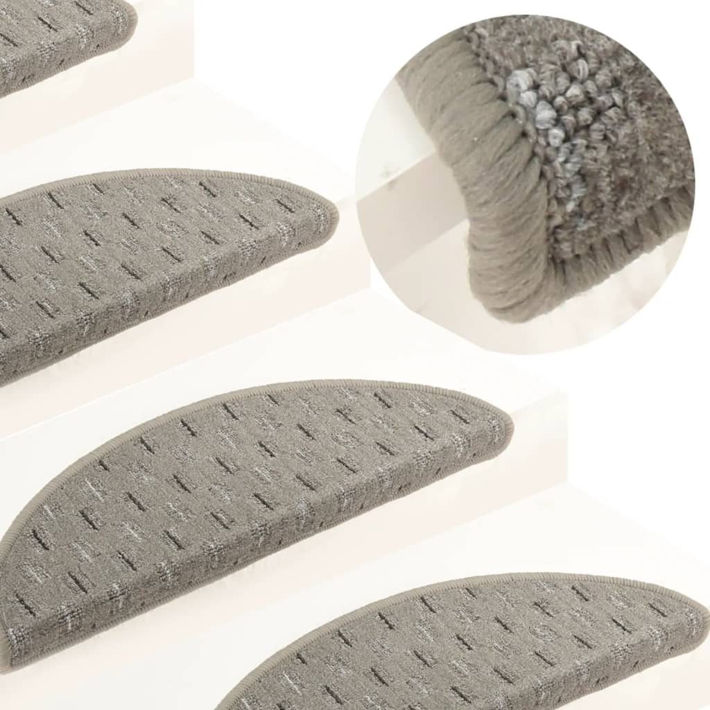 Mattes d'escalier vidaxl 15 st 56x17x3 cm gris