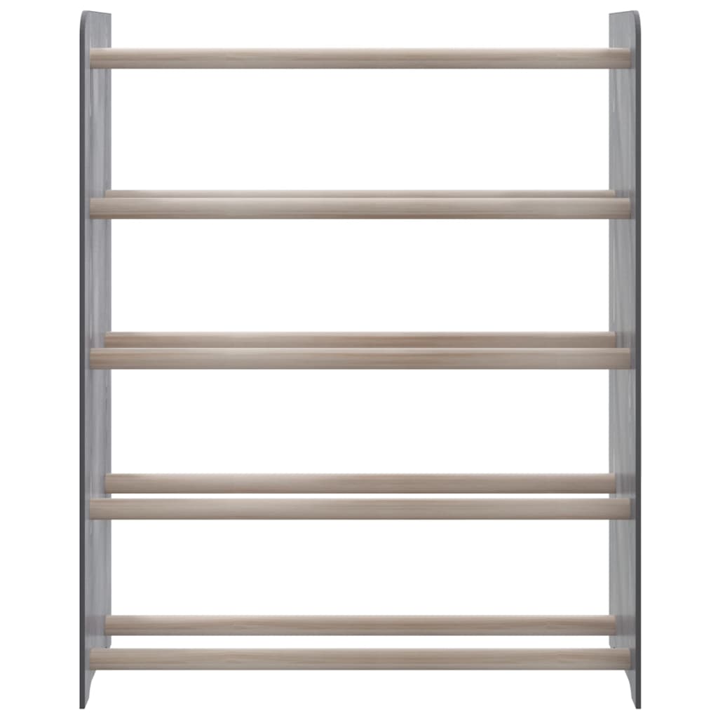 Rack à chaussures Vidaxl 65x24x81 cm en bois transformé en gris