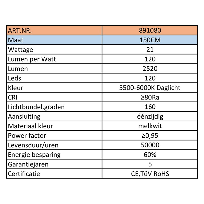 Tube fluorescent LED