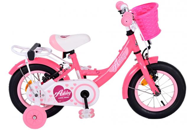 Volare Ashley Children's Bike Girls 12 pouces rose rouge Two Hand freins