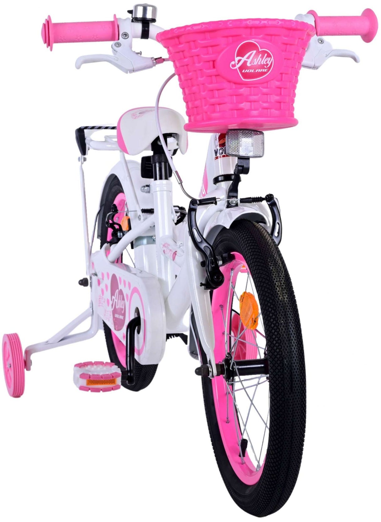 Volare Ashley Children's Bike Girls 16 pouces blancs blancs freins à main