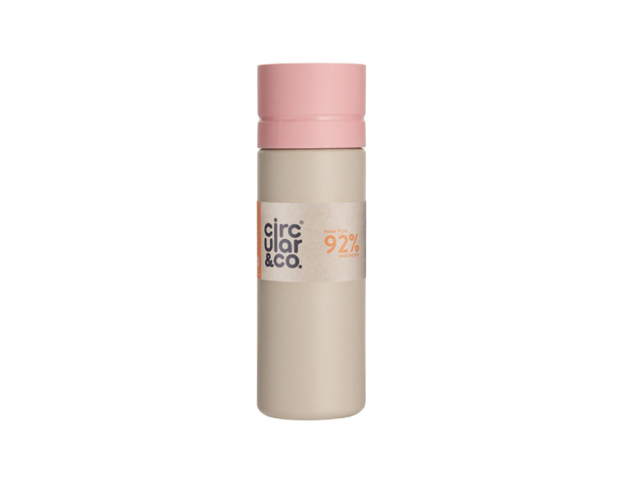 Circular Co. Bouteille circulaire 600 ml de crème rose
