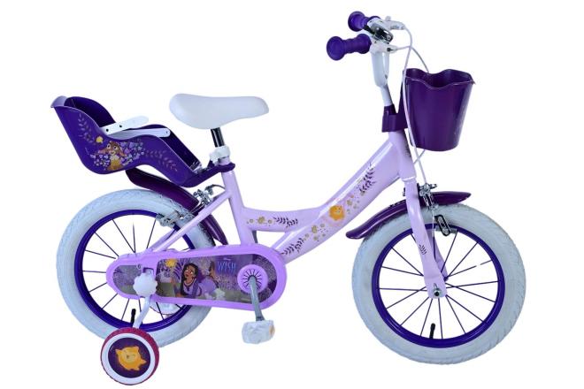 Wish Wish Wish Kinderfiets Girls 14 pouces Purple Two Hand freins