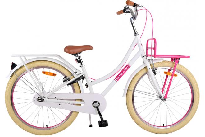 Volare Volare Children's Bicycle Girls 24 pouces blancs blancs de deux mains