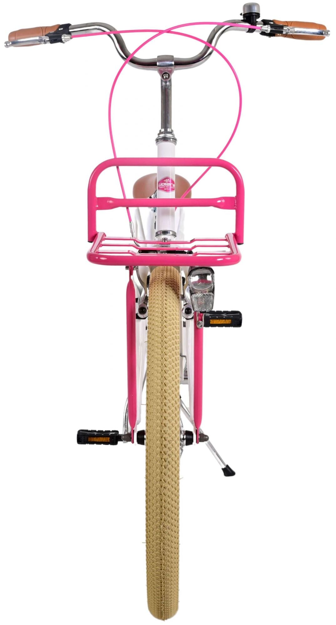 Volare Volare Children's Bicycle Girls 24 pouces blancs blancs de deux mains