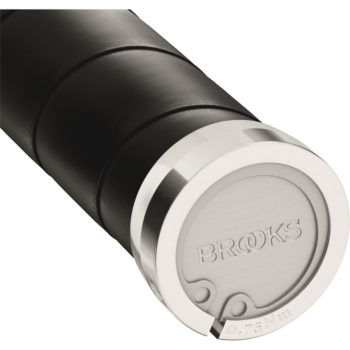 Brook's Handles Grip en cuir mince 130 mm noir