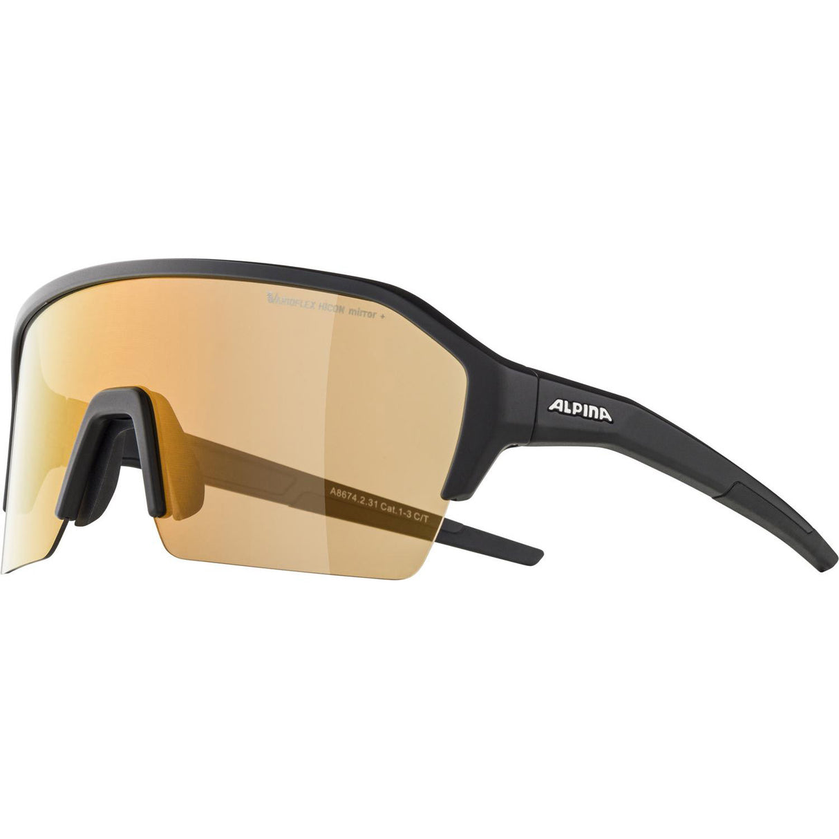 Lunettes de vêtements de sport olympiques Ram HR Black Matt Hvlm +
