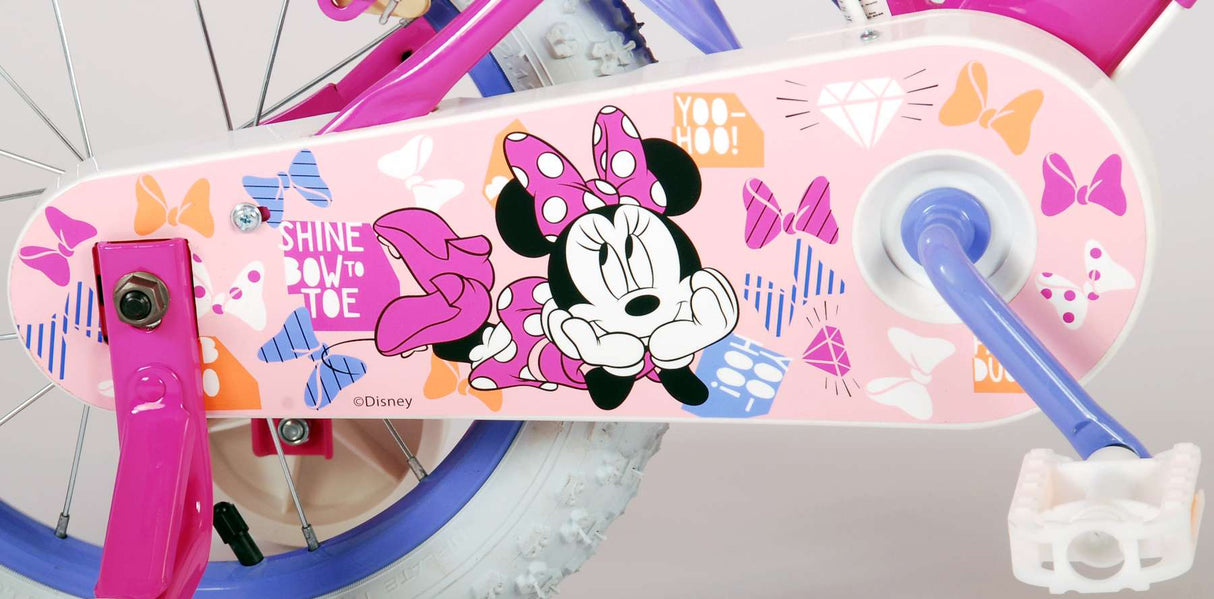 Disney Minnie le plus mignon de tous les temps! Filles de vélo pour enfants 14 pouces de freins à deux mains roses