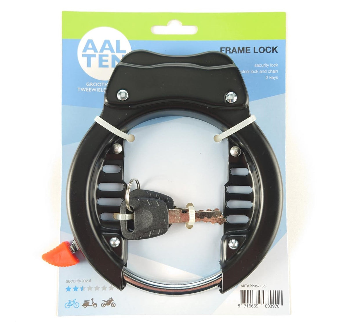Verrouiller Portur Ringslot Steel Black