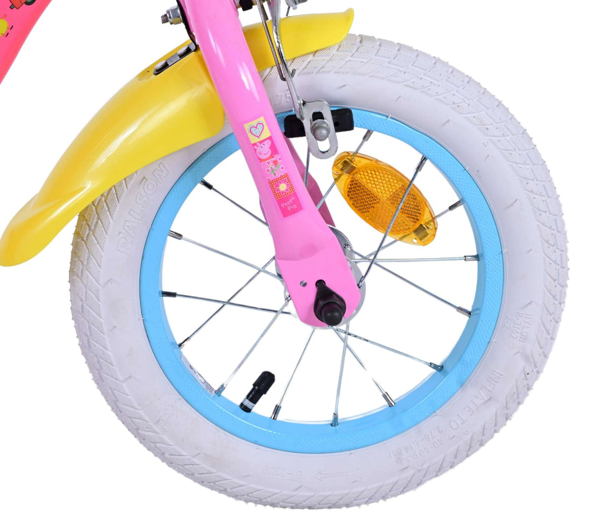 Peppa Pig Children's Bike Girls 12 pouces rose deux freins à main