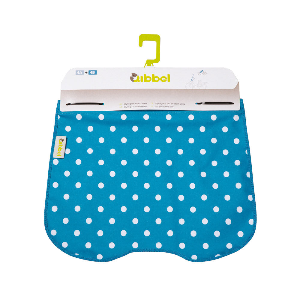 Le pare-brise de style Qibbel set à pois bleu