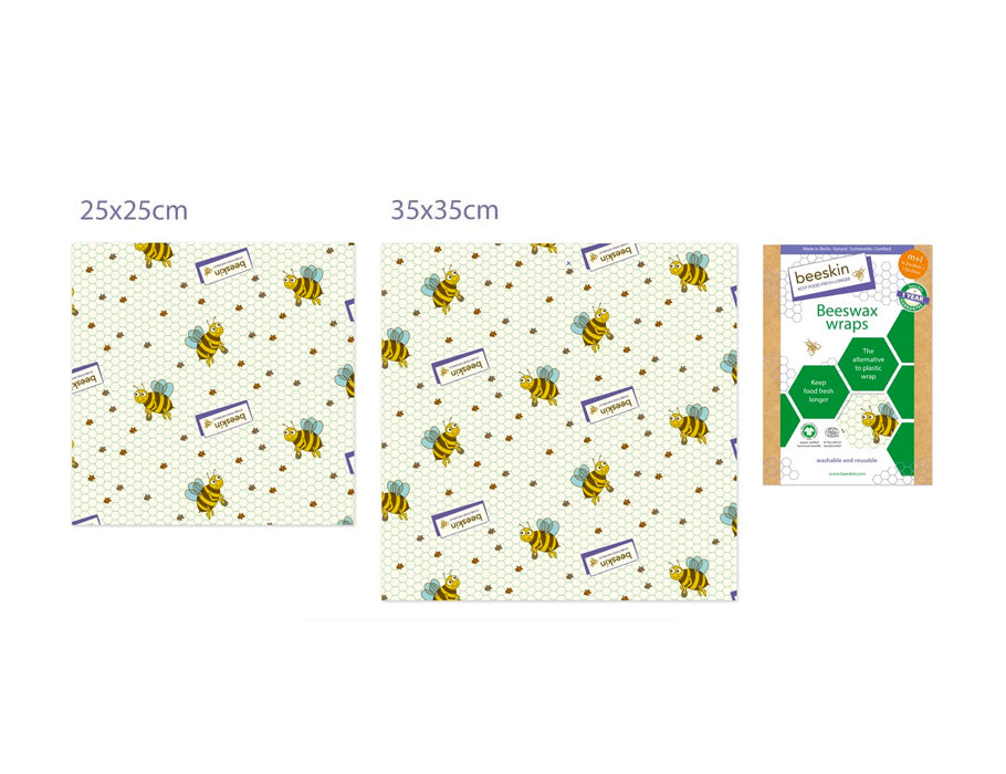 Ensemble de tissu en cire d'abeilles en abeille, imprimé moyen et grand