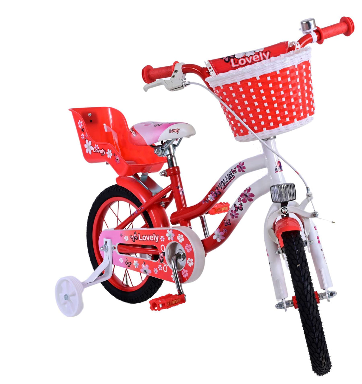 Volare les belles filles pour enfants filles 14 pouces rouges blancs