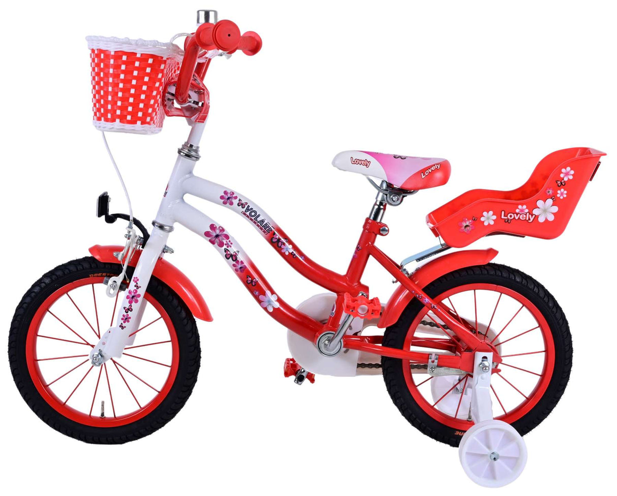 Volare les belles filles pour enfants filles 14 pouces rouges blancs