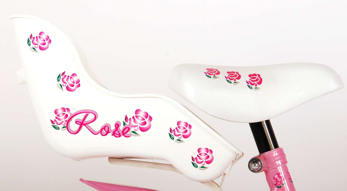 Volare Rose Child's Bike Girls 14 pouces Rose blanc 95% assemblé