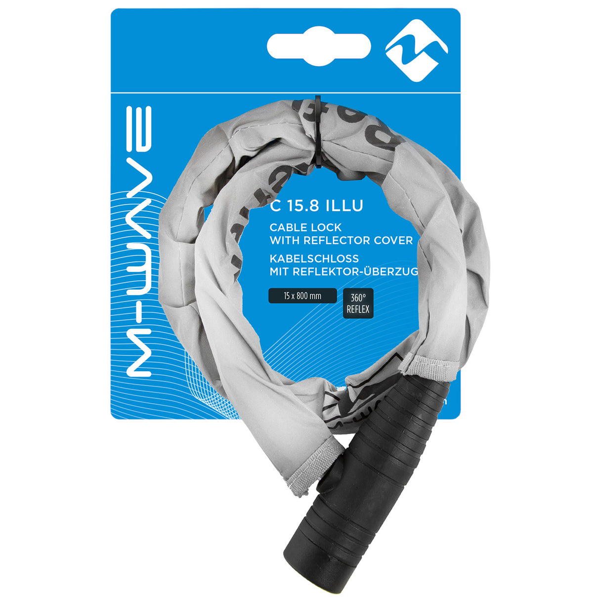 Verrouillage du câble M-Wave 15x800 avec couvercle