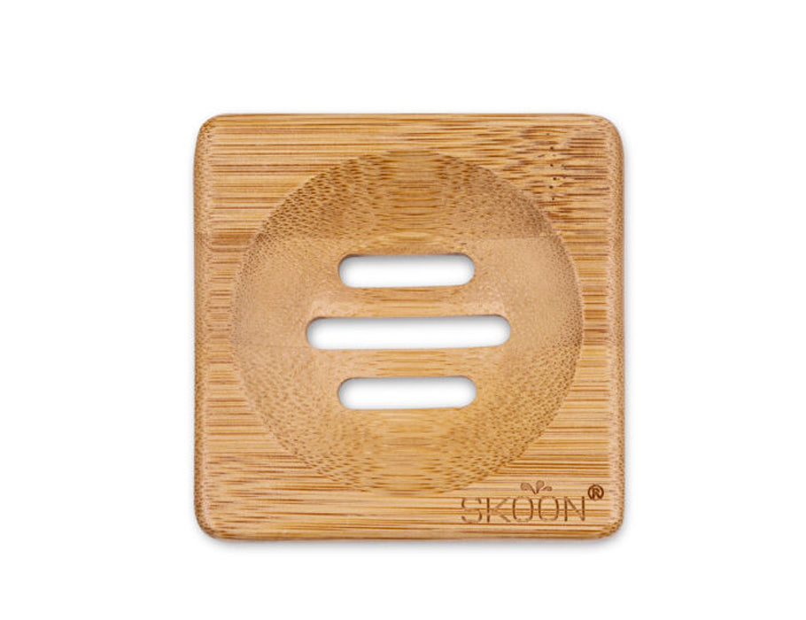 Porte-savon de skoon carré en bambou