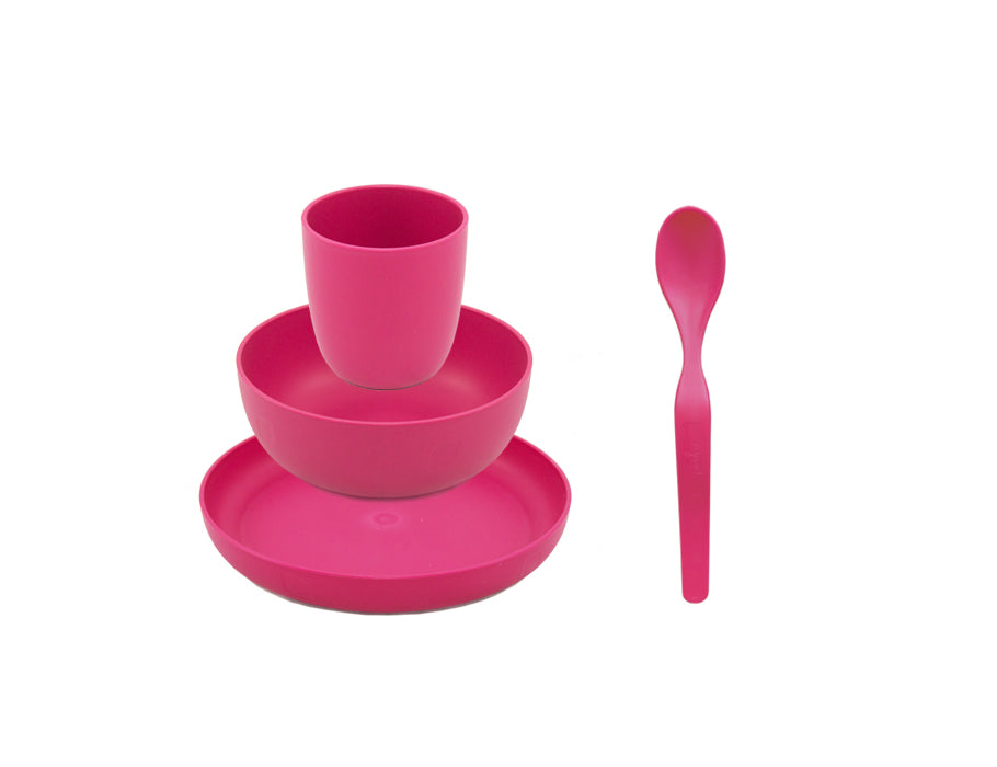 Ensemble de cadeaux de service ajaa rose bioplastique