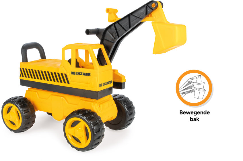 Grande excavatrice jaune noir