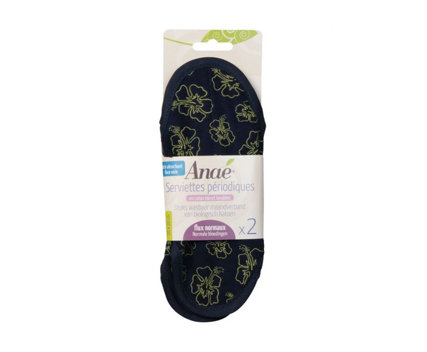 ANAE WASHable Sanitary Napal Night 2 PCS. Hibiscus sombre