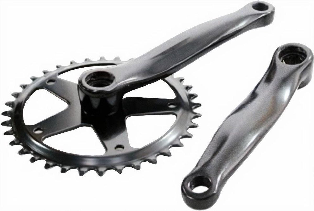 CRANKET LASCO 44T 1 8 et 3 32 170 mm + 3 mm Matt noir