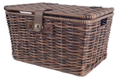 Qtcychectech QT Cycle Tech Monza Rattan Panier avec couvercle 28 litres 2007369