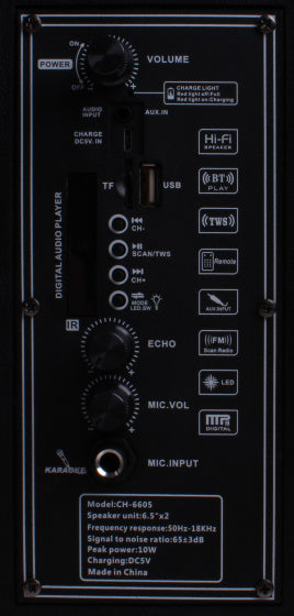 Haut-parleur BT avec microphone noir 5 pièces
