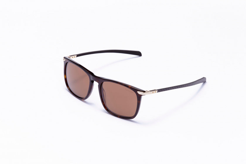 Lunettes de soleil de formule Cat rectangulaire unisexe.4 brun