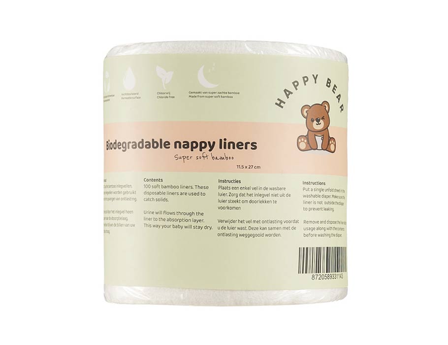 Happybear Washable Diaper Incrup Feuilles bambou