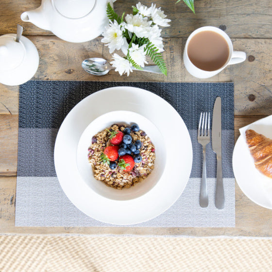 Kitchenlet Placemat 30 x 45 cm en PVC en polyester gris blanc