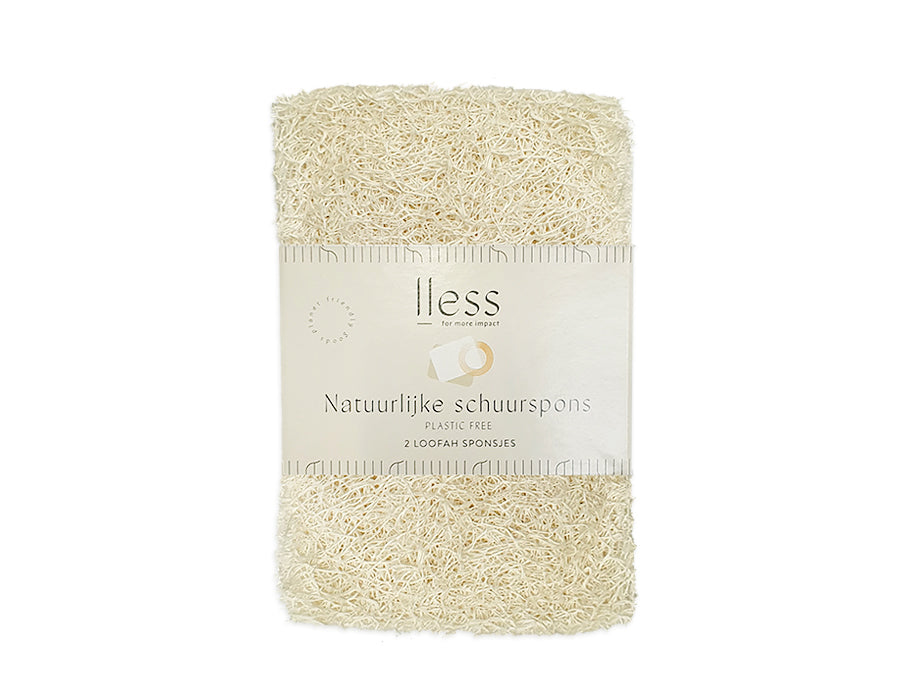Loofah éponge à la poursuite naturelle sans morceaux 2 pièces
