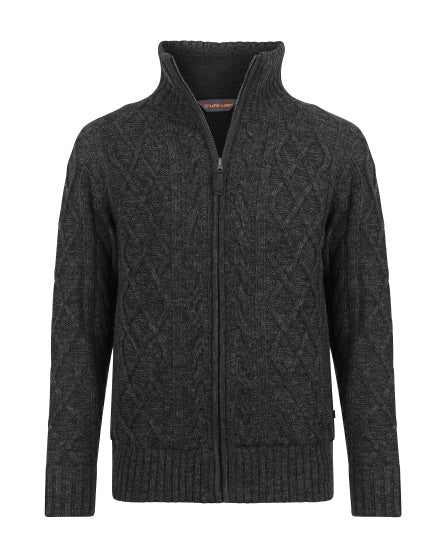 Ligne de vie Morgan 2 Morgan Knit Full Zip Men Grey Dark Grey Taille xxl