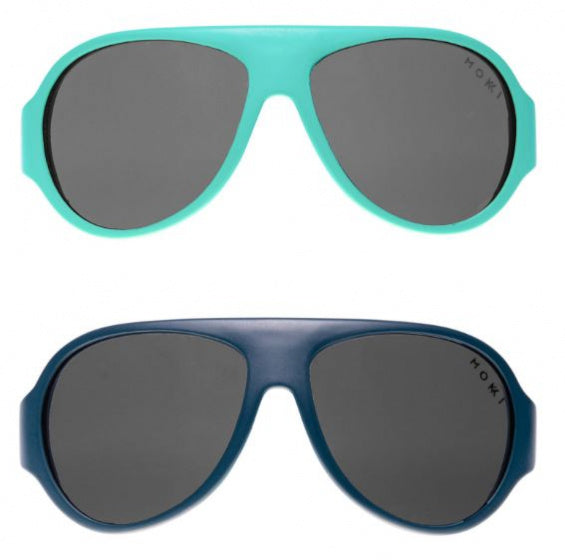 Mokki cliquez sur les lunettes de soleil pour enfants 2 à 5 ans bleu 2 pièces