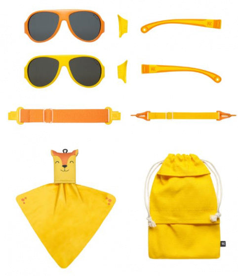 Mokki cliquez changer les lunettes de soleil pour enfants 2 à 5 ans jaunes 2 pièces