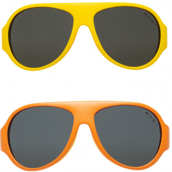 Mokki cliquez changer les lunettes de soleil pour enfants 2 à 5 ans jaunes 2 pièces