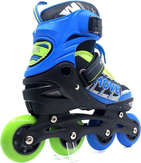 Déplacer les patins en ligne Fast Semi-SoftBoat réglable Blue Green Taille 34-37