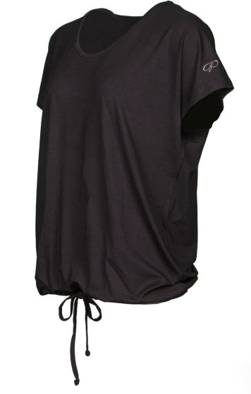 Papillon lâche en ajustement sportif rond hals dames noires taille s
